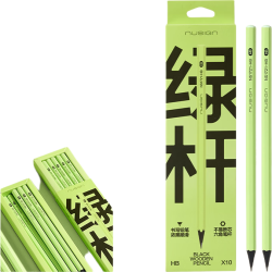 得力 纽赛加粗铅芯六角杆 HB铅笔 10支