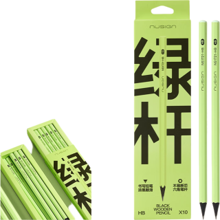 得力 纽赛加粗铅芯六角杆 HB铅笔 10支