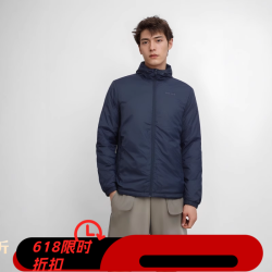 Rock Cloud Rockcloud100%羊毛棉服冬季男款连帽防风保暖轻量夹克运动金棉服