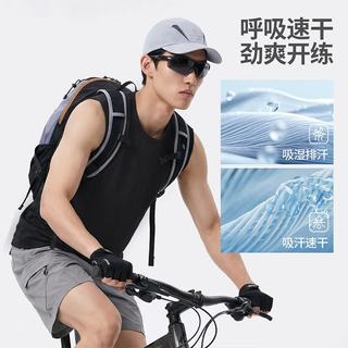 班尼路 网眼背心男夏季吸湿排汗圆领运动上衣 黑色 XL
