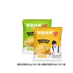 粮全其美 中国大陆 6层酥原味手抓饼 100g*30片