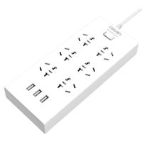 得力 18284-03 新国标智能USB插座 6孔+3USB 3米