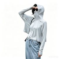 伯希和 小光盾 防晒衣女 披风款 冰河灰 L
