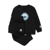 adidas 三叶草 休闲百搭男小童长袖套装童装运动套装