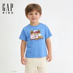 Gap 男女幼童小童2026夏季新款纯棉3D立体图案短袖T恤儿童装893678