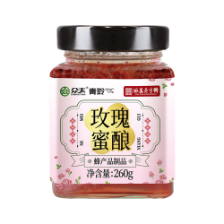 众天 玫瑰蜜酱 0脂无额外添加 260g 蜂蜜