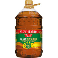 鲁花 低芥酸浓香菜籽油5.7L*1桶