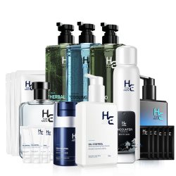 H&E 男士全系列洗沐护理套装净肤护肤水油平衡补水保湿清洁套装