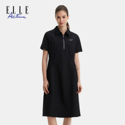 ELLE Active 女士翻领短袖连衣裙