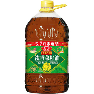 鲁花 低芥酸浓香菜籽油5.7L*1桶