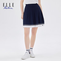 ELLE Active拼接休闲百褶网球裙夏季新款半身裙女士运动舒适短裙