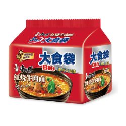 康师傅 大食袋 红烧牛肉面 145g*5袋