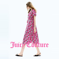 Juicy Couture 手绘印花系带连衣裙女