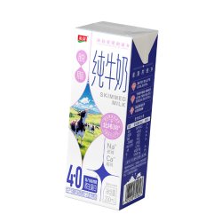金河 纯牛奶 200ml*20盒 脱脂
