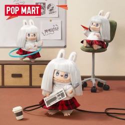 泡泡玛特 拉布布THE MONSTERS 复古理发店搪胶毛绒挂件