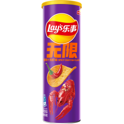 乐事 无限薯片 香辣小龙虾味90g 8罐