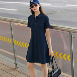 navigare 女士连衣裙 宽松A字凉感棉裙