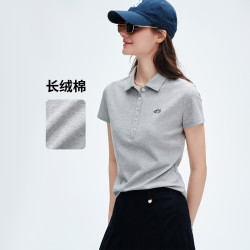navigare 意大利小帆船通勤休闲正肩短袖POLO衫女士透气针织短T恤