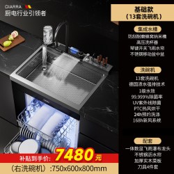 CIARRA 德国CIARRA集成水槽洗碗机一体气泡洗家用洗菜机14套强排水-AKC12