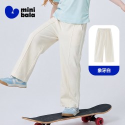 迷你巴拉 巴拉女童儿童裤子夏吸湿速干直筒裤长裤