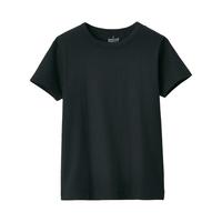 無印良品  無印良品 MUJI 女士圆领短袖T恤 BBA03A0S 黑色 M