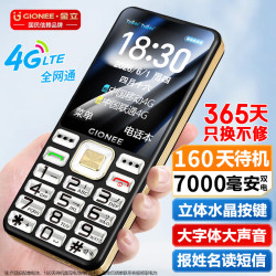 金立 老年手机 老年机 超长待机老人机4G全网通2.8大屏大字体大声音学生老人专用按键功能手机GN16