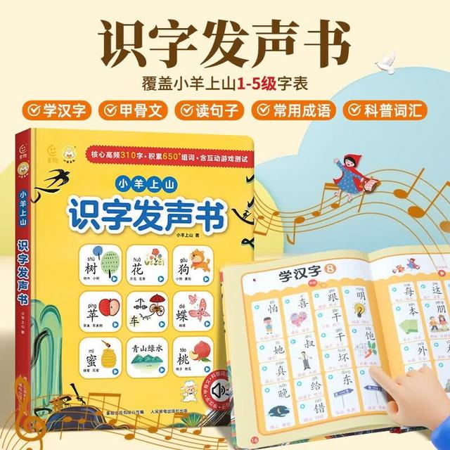 识字发声书 3-6岁儿童绘本幼儿宝宝认字有声书早教启蒙玩具礼物 青葫芦 点读书 发声书