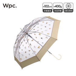 Wpc. 漫画狗果冻伞 PT-ZPZ01 长柄伞 透明伞 85cm