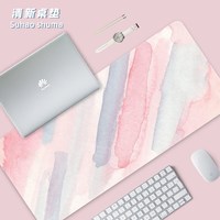 朵程 简约水彩图案 超大号 鼠标垫