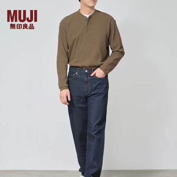 無印良品 MUJI 男士牛仔直筒裤