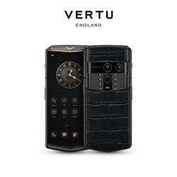 VERTU AGENT Q奢品AI智能体手机旗舰高端商务直面屏安全加密三系统礼品 镶金1玄铁黑高定款 16GB+1TB