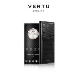 VERTU 威图纬图奢品加密手机META双曲屏AI智能体手机5G商务高端礼物补贴17pro 玄铁黑鳄鱼皮 12GB+512GB