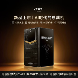 VERTU 【新品 纬图ALPHAFOLD智能体 镶金1玄铁黑鳄鱼皮 16GB+1TB 官方标配（赠皮套+管家服务）