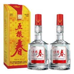 五粮浓香 五粮春 第一代 45%vol 浓香型白酒 500ml*2瓶 双支装