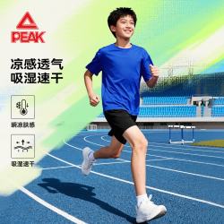 匹克 童装儿童速干运动套装男童冰丝凉感短袖t恤中大童防晒上衣夏装