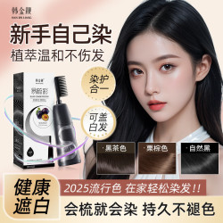 韩金靓 易梳彩染发剂 180ml 栗棕色 1盒