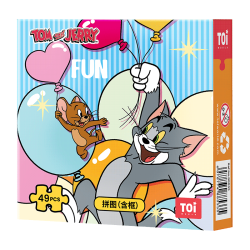 图益 猫和老鼠拼图 49片 带相框