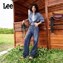 Lee 天丝中腰直筒牛仔裤