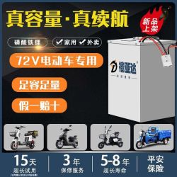 禧亚达电动车锂电池72V大容量外卖家用两轮车大功率磷酸铁锂电瓶