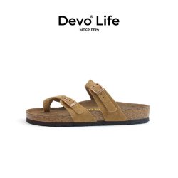 Devo Life 软木拖鞋女休闲夹脚夹趾夏季外穿平底凉拖拖 26291