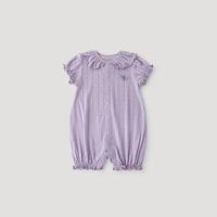 巴厘小猪 竹纤维+洋甘菊女宝宝连体衣夏季薄款短袖哈衣夏装外出婴儿衣服