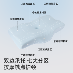 神气小鹿 双面承托护颈枕慢回弹睡眠家用颈椎区分枕头 双面承托护颈枕