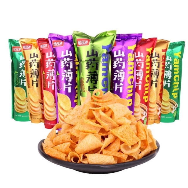 瓜慕香看 山药薄片山药脆片网红零食办公室小吃锅巴薯片休闲食品