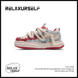 RELAXURSELF夏季透气鞋溶解鞋运动时尚百搭休闲运动男女鞋增高鞋