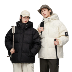 雪中飞 五星级蓬松鸭绒  立领羽绒服 男女同款 黑色