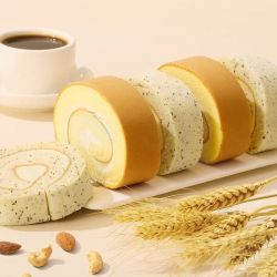 1号会员店 原味&红茶瑞士卷蛋糕 1kg（14块）冷冻保存
