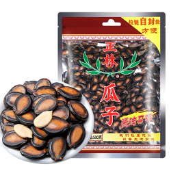 正林 五香甘草味西瓜子手选大片拉链装 酱油味黑瓜子 500g