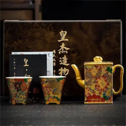 棠门 大师级陶瓷一壶两杯礼盒装
