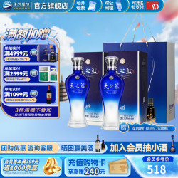 洋河 天之蓝 蓝色经典 42%vol 浓香型白酒 375ml*2瓶 双支装