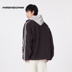 美特斯邦威 淘金币到手42，美特斯邦威 立领拼接短款棉服